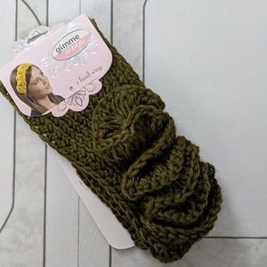 NWT Knit Olive Green Winter Headband